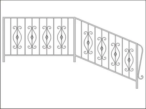 Кованые перила ПК-16