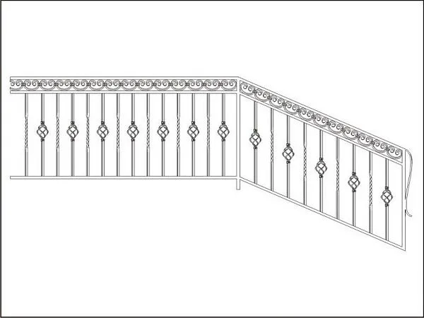 Кованые перила ПК-19